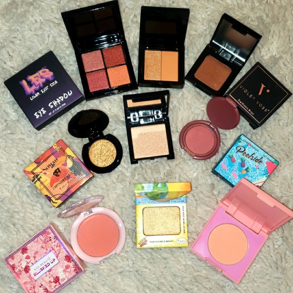 9pcs of Singles- Eye Shadows, Blushers & Highlighter